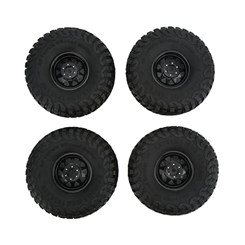 RC -Autorreifen langlebig ungleichmäßiges Kiesmuster SCX10 1/10 Modelle (Schwarz) von Segrehy