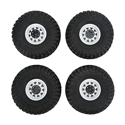 RC -Autorreifen langlebig ungleichmäßiges Kiesmuster SCX10 1/10 Modelle (Weiß) von Segrehy