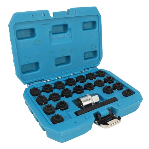READ LOCK ERTEILUNG KIT Anti -Diebstahl -Lug -Nut -Werkzeug 22pcs mit 1/2 -Zoll -Sockeladapter eingestellt von Segrehy