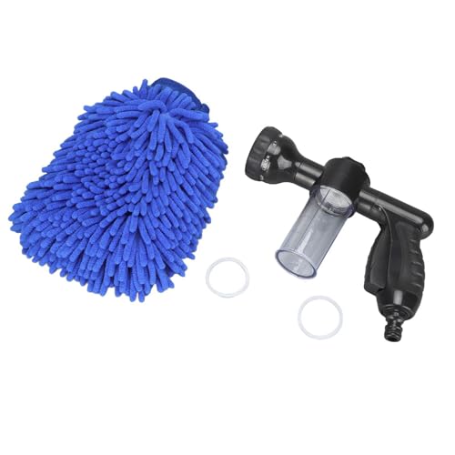 Schaumsprühgerät 8 Sprühmuster einstellbarer Wassersprühgerät Multifunktionale Pflanzen Wasserpistole hoher Effizienz Gummi Griff für Gartenauto Waschen Haustier Badeschwarz Blau Schaumsprühgerät 8 Sprühmuster einstellbarer Wassersprühgerät Multifunktionale Pflanzen Wasserpistole hoher Effizienz Gummi Griff für Gartenauto Waschen Haustier Badeschwarz Blau von Segrehy