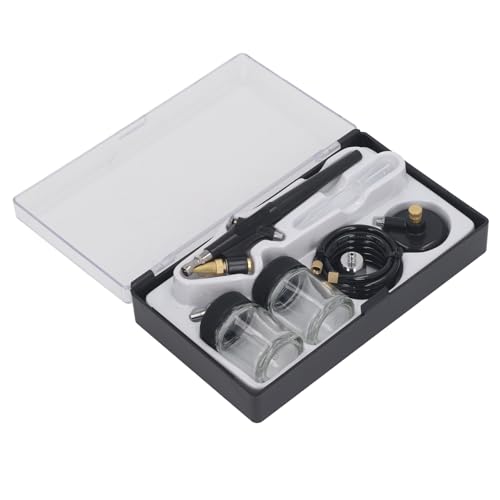 Schnurloses Airbrush -Kit tragbares Mini einfach zu verwenden einzelne Action untere Topfspray für Nägel Modell Malerei Kuchen Dekoration Düsendurchmesser 0,8 mm 22 ml Lackbecher von Segrehy