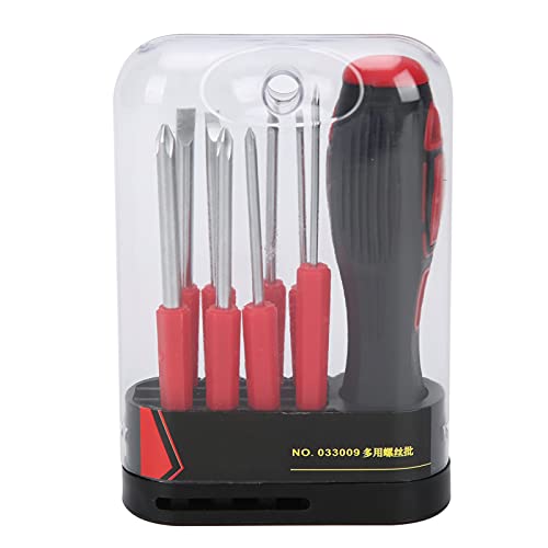 Schraubendreher -Kombination Set Multi -Funktion Reparaturwerkzeugkit 8 in 1 Handwerkzeugkit mit Griff zum Zerlegen von Kameras -Sockeln Computer kleine Geräte Mobiltelefone Chrom von Segrehy