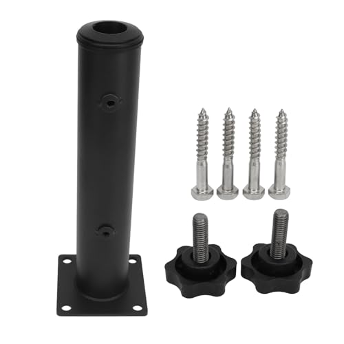 Segrehy Deck Regenschirm Mount Flagge Stangenhalter Basis Basis Halterung Verstellbarer Tisch Regenschirm Ständer robuster Stabiler Stabiler Stabiler Edelstahl Garten Hinterhof Balkon von Segrehy