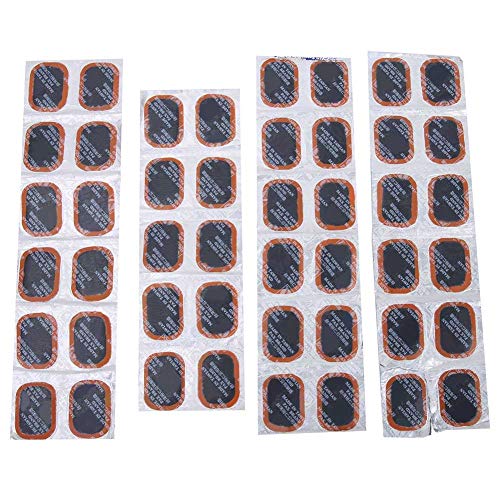 Segrehy Fahrrad-Reifen-Rohr-Patch-Kit Hochwertiges langlebiges PVC-Gummi-Punktion-Reparatur-Set für Fahrräder Luft betten Beiboot umfasst 48 Stück von Segrehy