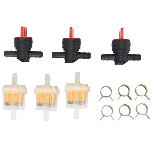 Segrehy G1/4 -Benzentank -Ausschalten Ventilfilter Klemm Kit Hochqualität Haltbar Ersatzteile für Pinselschneider Rasenmäher Vergaser Plastik 3 Filter 3 Ventile 6 Segrehy G1/4 -Benzentank -Ausschalten Ventilfilter Klemm Kit Hochqualität Haltbar Ersatzteile für Pinselschneider Rasenmäher Vergaser Plastik 3 Filter 3 Ventile 6 von Segrehy