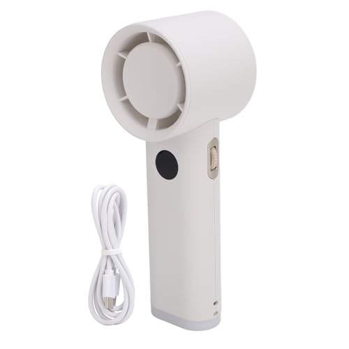 Segrehy Handventilator, tragbarer wiederaufladbarer Mini-Ventilator mit LED-Anzeige, 100 einstellbare Geschwindigkeiten, Nachtlichtfunktion, leistungsstarkes Turbinendesign für Zuhause, (Weiß) von Segrehy