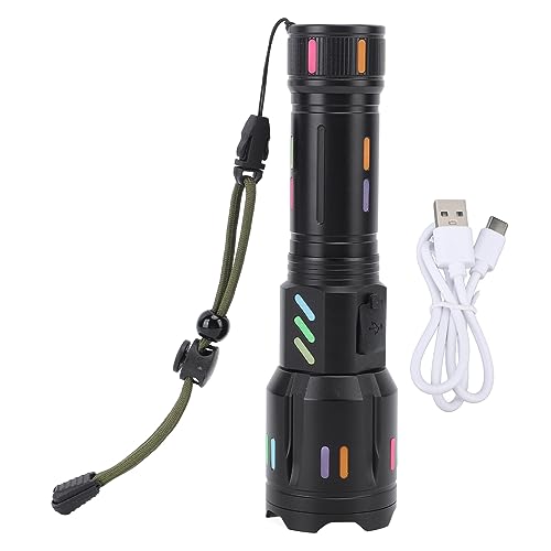 Segrehy Hochwertige LED -Taschenlampen Zoomable Handheld Torch Outdoor White Langstrecke Taschenlampe mit Batteriepegelanzeige Aluminiumlegierung USB Typ C Ladung von Segrehy
