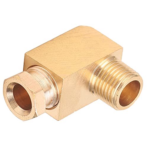 Segrehy Ölrohranschluss Ellbogen Messing Rechteckig Quadratblockanschluss Adapter Hochdruckwiderstand für Nylonrohrkupferrohr Aluminiumrohr dauerhaft (PL618) von Segrehy