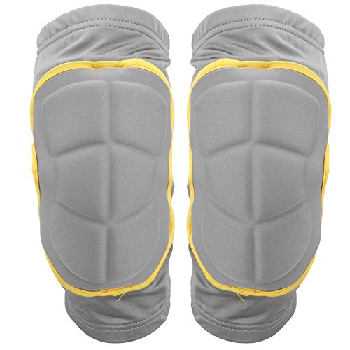 Segrehy Propro Kniestütze Multilayer Verdickung Unisex Kneex Kneex Sprace Sportschutz für Skifahren mit dem Skifahren mit Polyurethan Faserschwamm schwarz 2 Pack (Silbergrau) von Segrehy