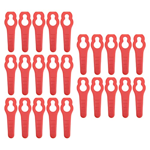 Segrehy Rasenmäher Plastikklinge Gras Trimmer Ersatzblätter 50pcs Premium Abs Kunststoff Langlebige leichte effiziente Trimmwerkzeuge für Garten Rasenpflege Wartung von Segrehy