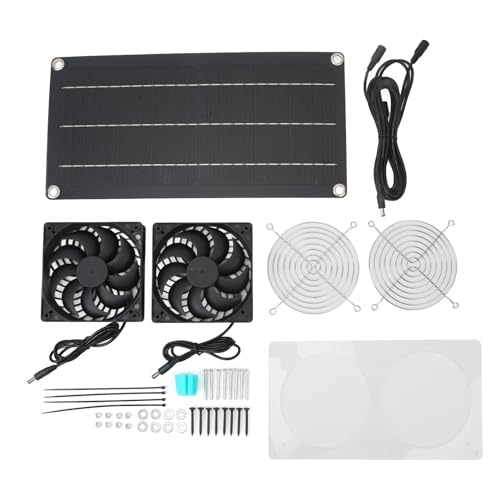 Solar angetriebener Lüfter 10W 6V Tragbare monokristalline Siliziumtier -Laminierte Solarpanel -Lüfter -Kit für Greenhouse RV Pet House von Segrehy