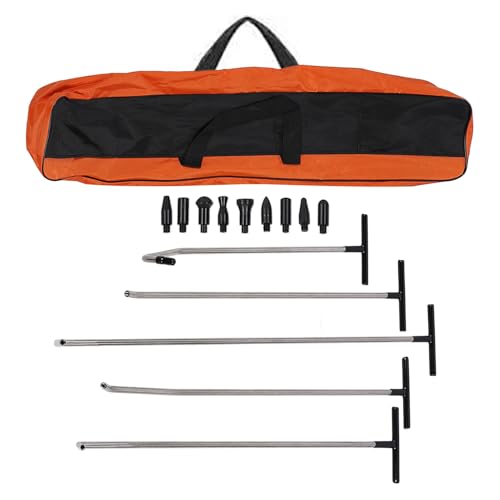 Stäbchen Dent Entfernung Kit Professionelle Edelstahl lackfreie Autokörper -Dent Reparaturwerkzeuge mit 5 Stangen 9 AWL -Köpfe für Autos Motorräder RVS Kühlschränke Waschmaschinen von Segrehy
