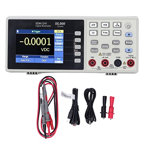 Tragbare Bank Multimeter Digital LCD -Anzeigedatenprotokollierung 55000 Anzahl für Spannungsstromwiderstand XDM1241 Multimeter für Elektriker Ingenieure Techniker ABS Material 3,5 von Segrehy