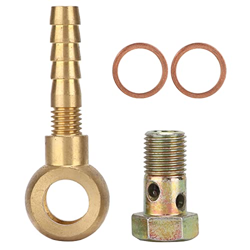 Turbolader Wasserkühlmittel Banjo -Anpassungsschraube Set M14x1.5 bis 3/8 -Zoll -Schlauch -Barb -Adapter -Kit Turbolader Wasserkühlmittel Banjo -Anpassungsschraube Set M14x1.5 bis 3/8 -Zoll -Schlauch -Barb -Adapter -Kit von Segrehy
