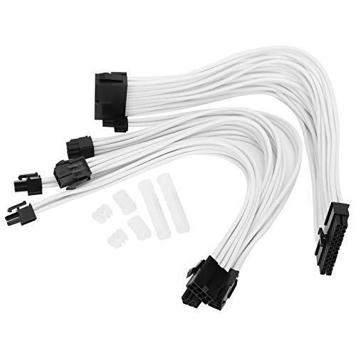 Verlängerungskabel -Kit -Kit -Netzteil 18AWG -Computeranschluss für PC -Bauherren weiße Nylon -Kunststoff 30 cm Länge Komplett Set mit ATX -EPS -PCIE -Kabeln Verlängerungskabel -Kit -Kit -Netzteil 18AWG -Computeranschluss für PC -Bauherren weiße Nylon -Kunststoff 30 cm Länge Komplett Set mit ATX -EPS -PCIE -Kabeln von Segrehy