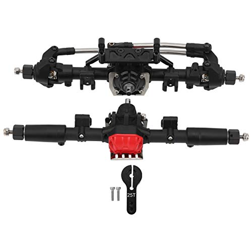 Vordere Hinterachse -Upgrade -Teile Zubehör für SCX10 II 90046 90047 1/10 RC -Auto Härtungsgehäuses gehärteter Stahl Zahnradverbesserte Off -Straßenleistung Schwarz 215 mm (Offizieller Pass) von Segrehy
