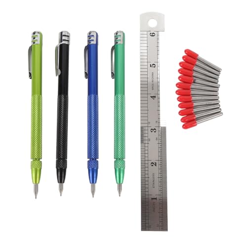 Wolfram -Carbid -Sciber -Stift -Set Magnetmarkierungswerkzeuge mit Lineal für Metallglas Keramik Holz Marmor 4pcs Aluminium Schreibstifte 12 Ersatztipps Wolfram -Carbid -Sciber -Stift -Set Magnetmarkierungswerkzeuge mit Lineal für Metallglas Keramik Holz Marmor 4pcs Aluminium Schreibstifte 12 Ersatztipps von Segrehy