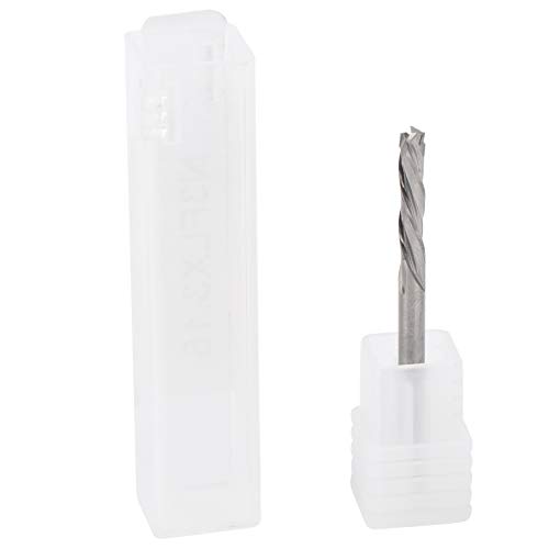 Wolfram -Stahlfräsen -Cutter 3 Flöten Hochleistungsholz -Holzwerk -Schneidwerkzeug für Aluminium und nicht fertige Materialien 3,175 mm x 3,175 mm x 15 mm x 45 mm von Segrehy