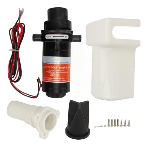 Yacht Toilette Elektrische Abfälle Pumpe Effektive versiegelte selbstpriming Toilette Abwasserpumpe für Boot (12 V 15a (maximaler Fluss: 5,5 gpm/18,9 lpm)) von Segrehy