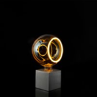 Segula Cubic Tischleuchte mit LED Floating Globe 150 90° smokey grau Aluminium von Segula