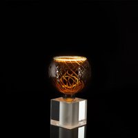 Segula Cubic Tischleuchte mit LED Floating Globe 150 twisted smokey grau Acryl von Segula