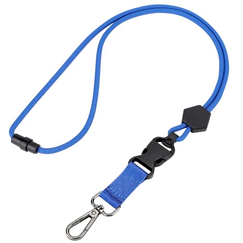 Segus Schlüsselband Lang, 1 Stück Schlüsselband Blau, Schlüsselband mit Sicherheitsverschluss, Schlüsselbänder zum Umhängen, Lanyards mit Einstellbarer Länge, für Schule, Büro, Unternehmen von Segus
