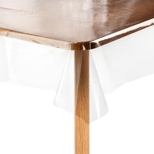 Segus Tischdecke Transparent, Tischdecke Rechteckig PVC 140X180, Abwaschbare, Tischauflage Transparent für Den Esstisch, Bürotisch von Segus