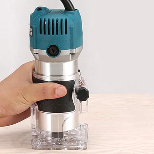 Holzfräse Oberfräse, 6.35MM Trimmer Holz Werkzeug Einstellbare Geschwindigkeit 30000 U/min 800W, Tragbarer Handrouter Holzbearbeitung mit 15 Stück Router Bits von Segutage