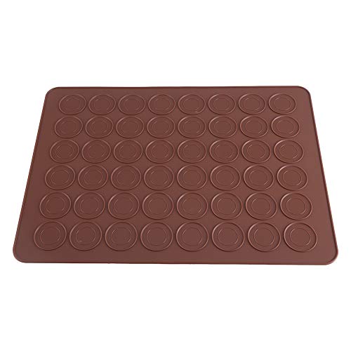 Makronen Backmatte, 48 Hohlräume Makrone Backmatten Silikon -40℃~230℃ Makrone Matte Leicht zu Reinigen Antihaft Makrone Backmatte für Macarons Gebäck DIY, 39 x 28,5cm von Segutage