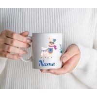 Personalisierte Lama-Tasse Namentasse Lustige Tier Fashion Tasse Für Kinder & Erwachsene Geschenk Geburtstag, Weihnachten, Schule, Büro von Sehirbaz
