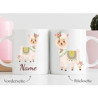 Personalisierte Lama-Tasse Namentasse Lustige Tier-Tasse Für Kinder & Erwachsene Geschenk Geburtstag, Weihnachten, Schule Oder Büro von Sehirbaz
