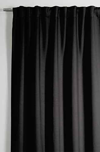 Sehlbach Fertiggardine mit Gardinenband, Dimout, Schwarz, 140 x 175 cm Gardinen, Energiesparend Im Winter, Wärmeabweisend Im Sommer, Blickdicht, Perfekter Faltenwurf Sehlbach Fertiggardine mit Gardinenband, Dimout, Schwarz, 140 x 175 cm Gardinen, Energiesparend Im Winter, Wärmeabweisend Im Sommer, Blickdicht, Perfekter Faltenwurf von Gardinia