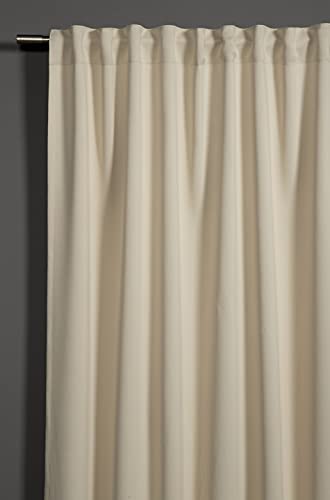 Sehlbach Fertiggardine mit Gardinenband, Dimout Uni, Beige, 140 x 245 cm Gardinen, Energiesparend Im Winter, Wärmeabweisend Im Sommer, Blickdicht, Perfekter Faltenwurf von Gardinia