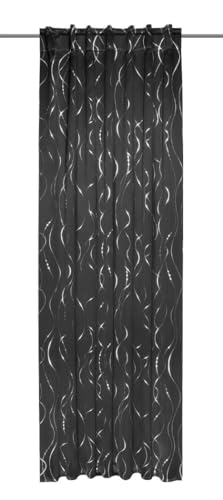 Sehlbach Fertiggardine mit verdeckten Schlaufen, Dimout Foilprint, Schwarz, 135 x 245 cm Gardinen, Energiesparend Im Winter, Wärmeabweisend Im Sommer, Blickdicht, Öko-Tex Zertifiziert Sehlbach Fertiggardine mit verdeckten Schlaufen, Dimout Foilprint, Schwarz, 135 x 245 cm Gardinen, Energiesparend Im Winter, Wärmeabweisend Im Sommer, Blickdicht, Öko-Tex Zertifiziert von Gardinia