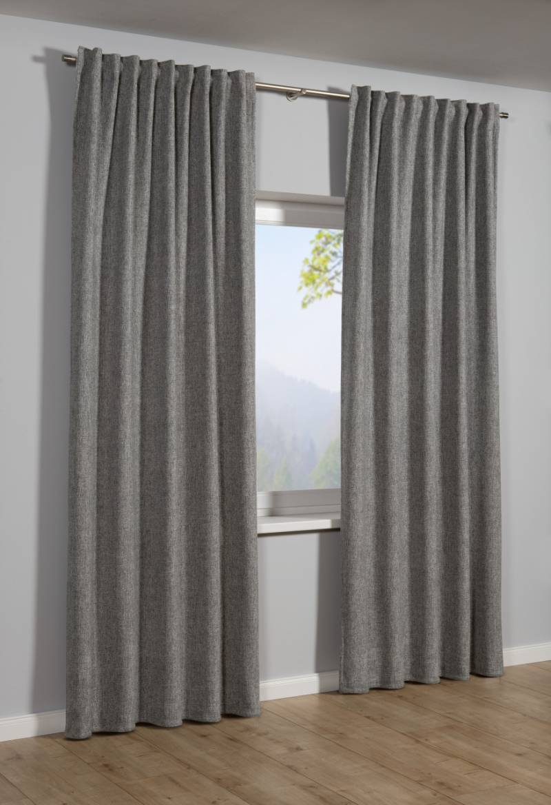 Sehlbach Fertigschal mit Gardinenband Dimout 130 x 245 cm silbergrau von Sehlbach GmbH