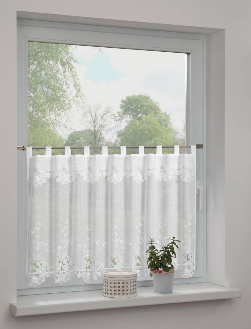 Sehlbach Schlaufenpanneau Rosenbouquet weiß 135 x 75 cm von Sehlbach GmbH