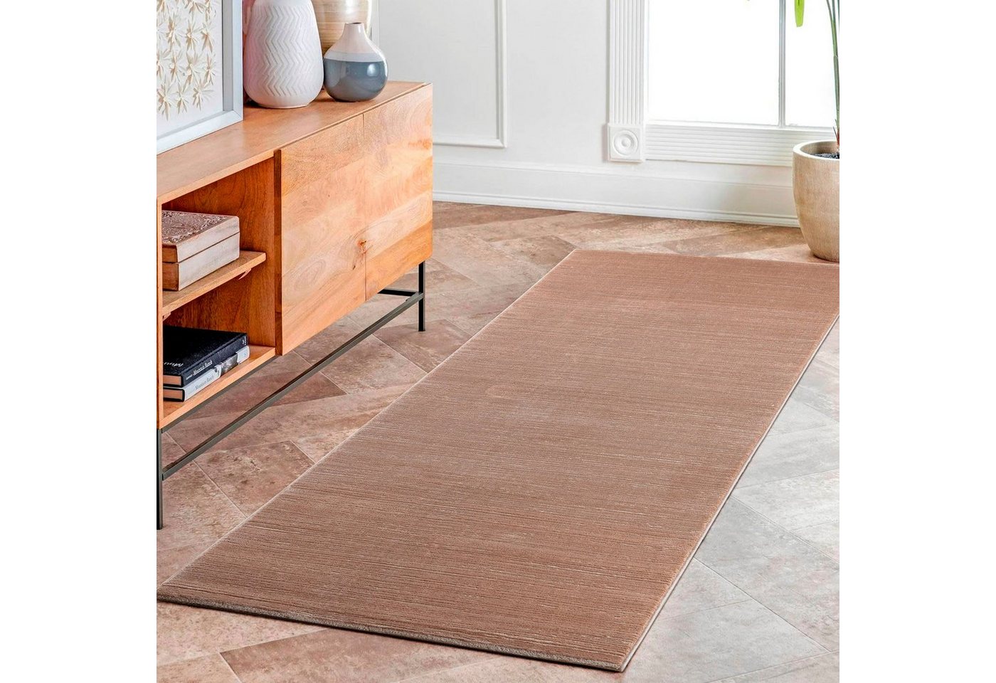 Teppich Lima, Sehrazat, rechteckig, Höhe: 10 mm, Kurzflorteppich mit dezentem Glanz, hochwertige Verarbeitung von Sehrazat