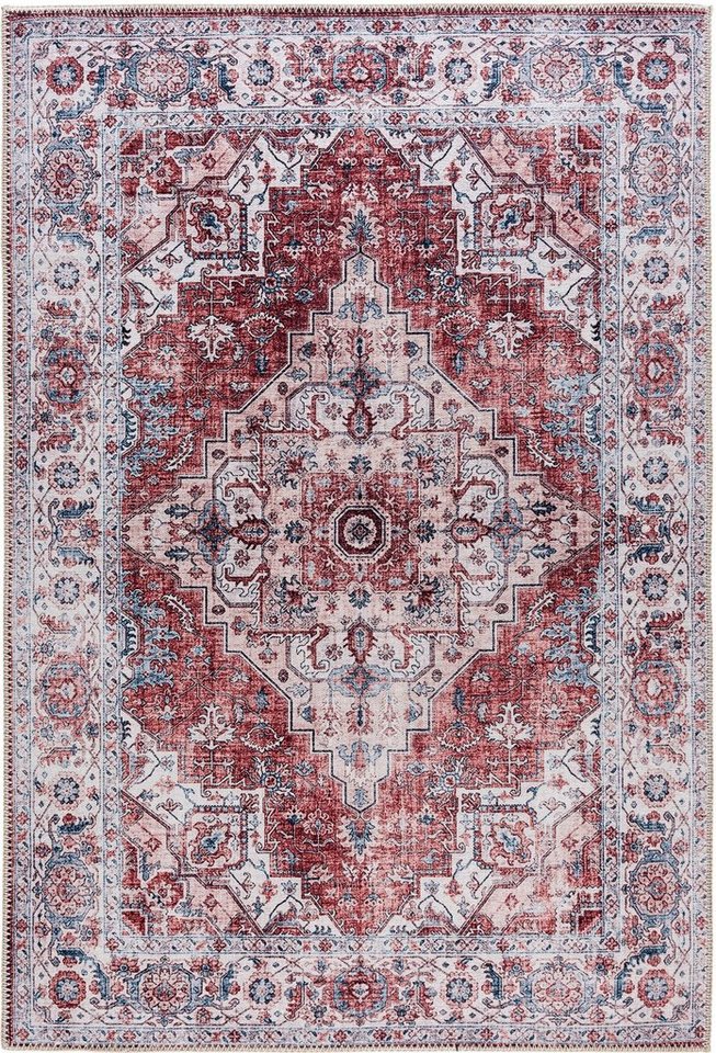 Teppich Vintage 3540, Sehrazat, rechteckig, Höhe: 4 mm, Kurzflor, waschbar, Chenille mit Baumwolle, Wohnzimmer von Sehrazat