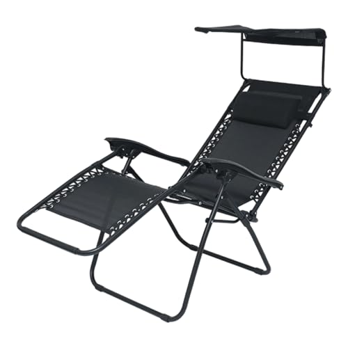 Foldable Sun Chair with Metal Frame and 265LBS High Weight Capacity Ideal for Patio Garden Picnics Activity Folding Lounge Chairs for Outside von Sehuby