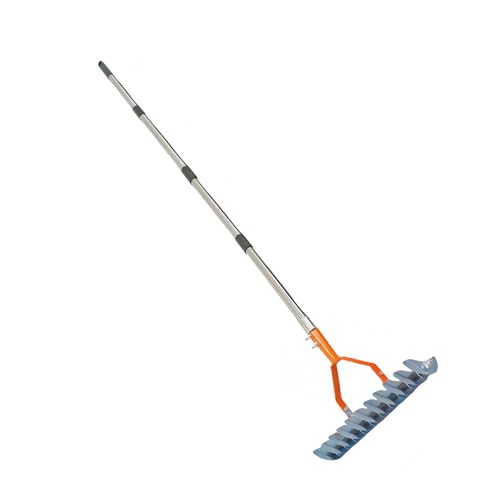 Professional Detachable Landscape Rakes Aluminum Tool Fit for Fallen Leaves Cleanup Efficient Debris Removal Rust Proof Leaf Collector von Sehuby