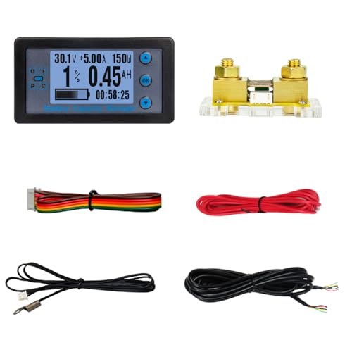 Sehuby Batterietester mit Shunt DC8-120V 0-500A LCD Display Voltmeter Multimeter Autobatterie Coulometer Kapazität Power Tester Sehuby Batterietester mit Shunt DC8-120V 0-500A LCD Display Voltmeter Multimeter Autobatterie Coulometer Kapazität Power Tester von Sehuby