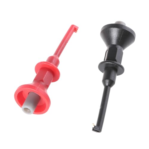 Sehuby Elektronischer Testhaken Clip Multimeter Verlängerung Haken Sonden Clip Zubehör für 2 mm Stecker IC Greifer mit flexiblem Draht von Sehuby