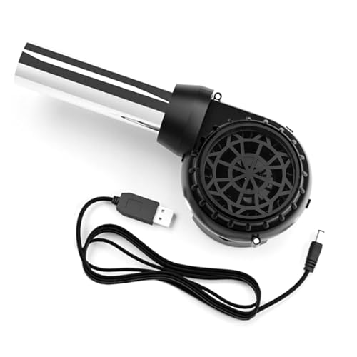 Sehuby Grill-Luftgebläse, Grillgebläse zum Kochen im Freien, USB-wiederaufladbarer Handventilator-Balg mit Aluminiumrohr von Sehuby
