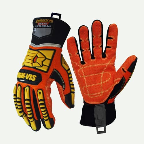 Seibertron High-Vis SDX2 Resistant Reducing Anti-Impact Mechanics Heavy Duty Safety Rescue Gloves CE EN388 4232 XS von Seibertron