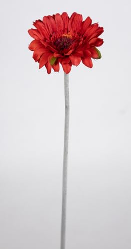 12 Stück Gerbera 46cm OG Kunstblumen künstliche Gerbera Blumen Seidenblumen (Rot) von Seidenblumen Roß