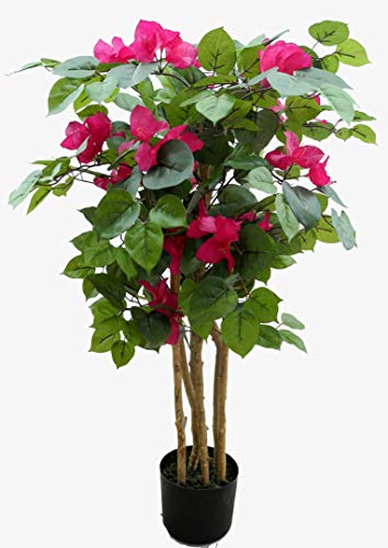 Seidenblumen Roß Bougainvillea 90cm DA künstlicher Baum Pflanzen Kunstbaum Dekobaum Kunstpflanzen Zimmerpflanze von Seidenblumen Roß