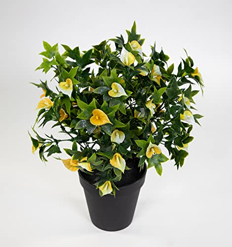 Callabusch/Callapflanze 32cm im Topf JA Kunstblumen künstliche Calla Blumen Pflanzen Blumen (Gelb) von Seidenblumen Roß