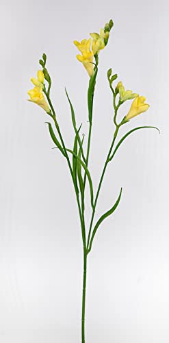 Freesie 65cm FT Kunstblumen künstliche Blumen Freesia Schwertlilie (Gelb) von Seidenblumen Roß