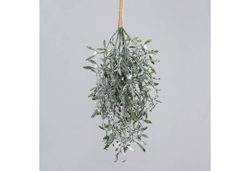 Kunstranke Mistelzweigbund zum Hängen in geeister Optik 60x30cm DP künstliche Ranke Mistel Mistelzweig Mistelbund, Seidenblumen Roß von Seidenblumen Roß