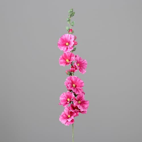 Malve 115cm DP Kunstblumen Seidenblumen künstliche Malva sylvestris Käsepappel Rosspappel Zweige Blumen (Rosa-Pink) von Seidenblumen Roß